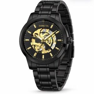 Invicta Objet D Art 41mm Black Automatic Skeleton Watch NEW